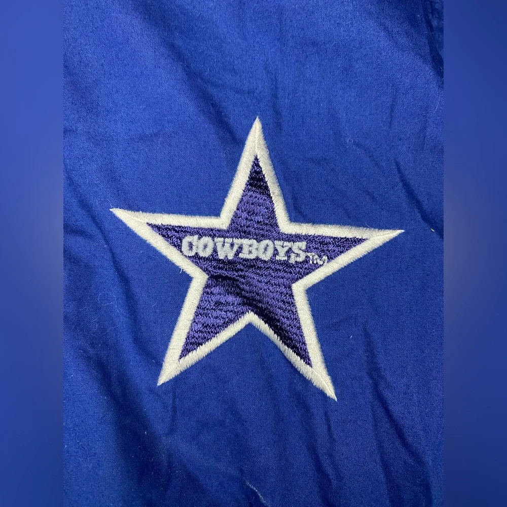 Vintage 90’s Dallas Cowboys Logo Triple Fat Goose NFL Puffer Jacket Men Sz LARGE